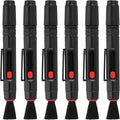 PATIKIL Camera Dusting Brush, Multifunction Cleaning Brush Keyboard Lens Cleaning Pen Screen Lens Cleaner for Vinyl Records, LP Scan, SLR & Computer Screens,6 Pcs Red by PATIKIL