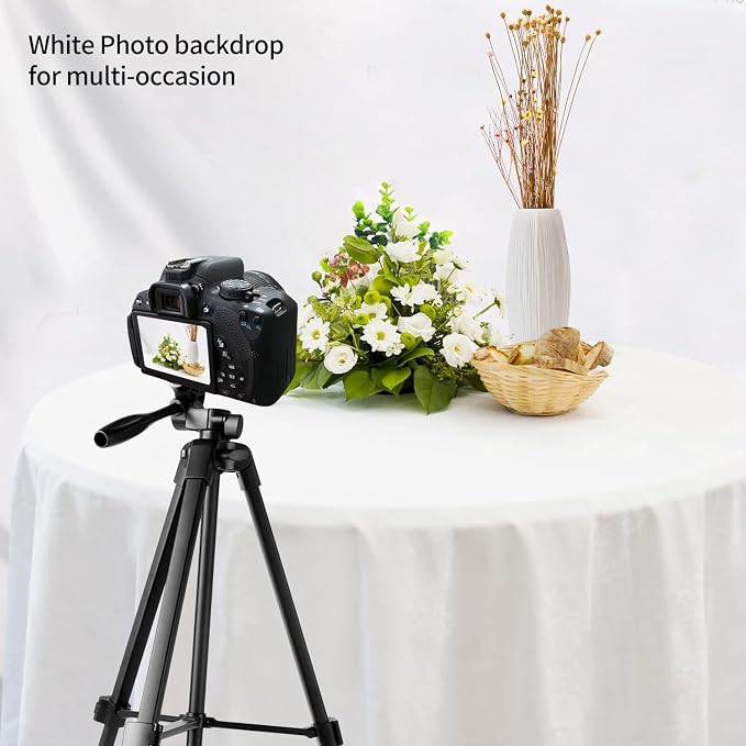 10 x 20 ft White Backdrop Background White Screen for Photography Video Recording Picture Shooting high Density Polyester Fabric Pure Recording Parties Curtain - Image 6