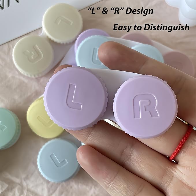 12 Pack Contact Lens Case, Portable Contact Case for Travel Outdoor Home Office Dormitory and Daily Use,Colorful - Image 2