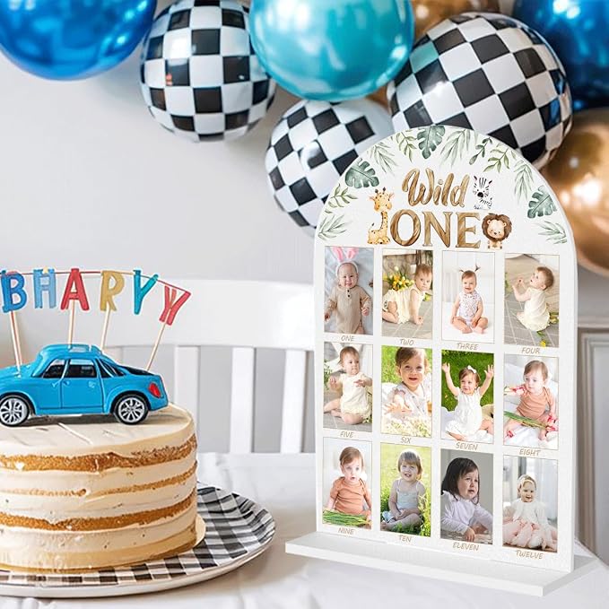 My First Year Photo Board Baby Milestone Signs One Year of Baby Photo Board, Best Babies Keepsake 10x14 Inches Acrylic Sign Decor Fits 2" x 3" Photo A01 - Image 4