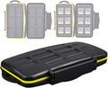 JJC MC-SD12 Water-Resistant Holder Storage Memory Card Case for 12 SD Cards (Black) by JJC
