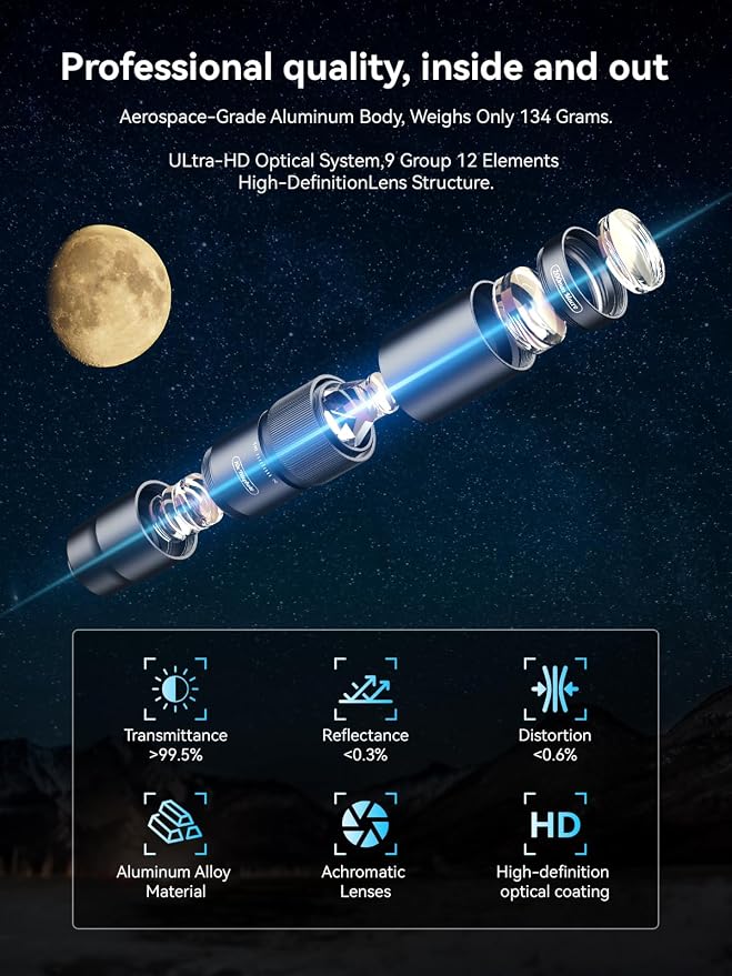 MIAO LAB 10X Telephoto + 200mm Macro Lens for iPhone 17 Pro Max, 2-in-1 Telephoto & Macro with 17mm Thread Interface & Dedicated Case – Perfect for Concerts, Travel, and Outdoor Exploration - Image 2