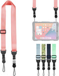 FIEIL Adjustable Shoulder Strap, Nylon Camera Strap, Comfortable Neck Strap for iPad, Cellphone Tablet, Camera, Laptop, Binocular, Luggage Bag (Peach Pink Universal Lanyard) by FIEIL