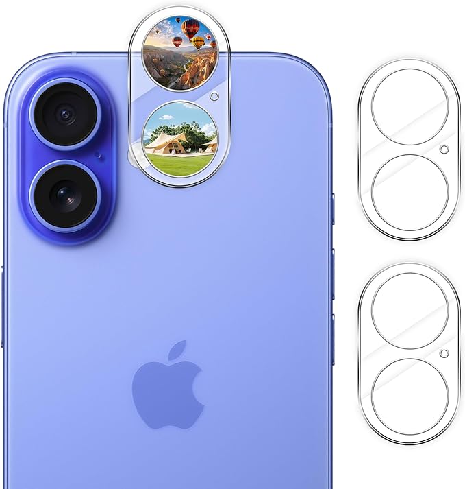 Camera Lens Protector (3 Pack) Compatible with iPhone 17 6.3" Camera Lens Cover Protection, 9H Tempered Glass, HD Clear Anti-Scratch, Case Friendly [Does Not Affect Night Shots] by AIYEENDirect