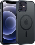 FNTCASE for iPhone 12/iPhone 12 Pro Case Black: Translucent Fit for MagSafe | Magnetic Camera Protection Slim Cases, 14FT Military Grade Drop Tested, Matte Shockproof Cover by FNTCASE