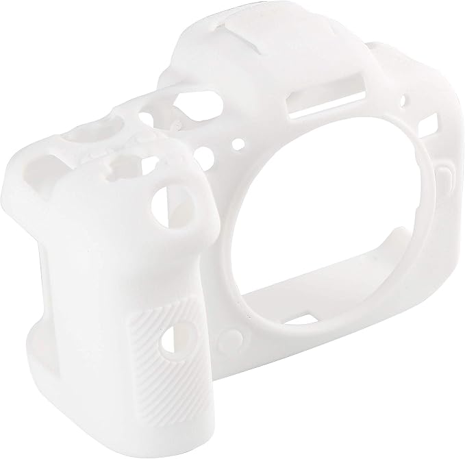 Camera Case for Canon R6 R6II - Silicone Protective DSLR Skin Cover, Detachable Cage, Shockproof, Dustproof (White) - Image 8