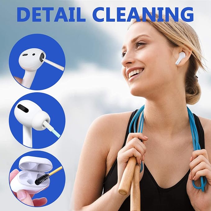 Cleaning Kit for iPhone, Cleaning Tool for Phone Charging Port Speaker | Electronic Cleaning kit Compatible with iPhone Airpods Earbuds Camera USB C Lightning Port ipad (140PCS) - Image 4