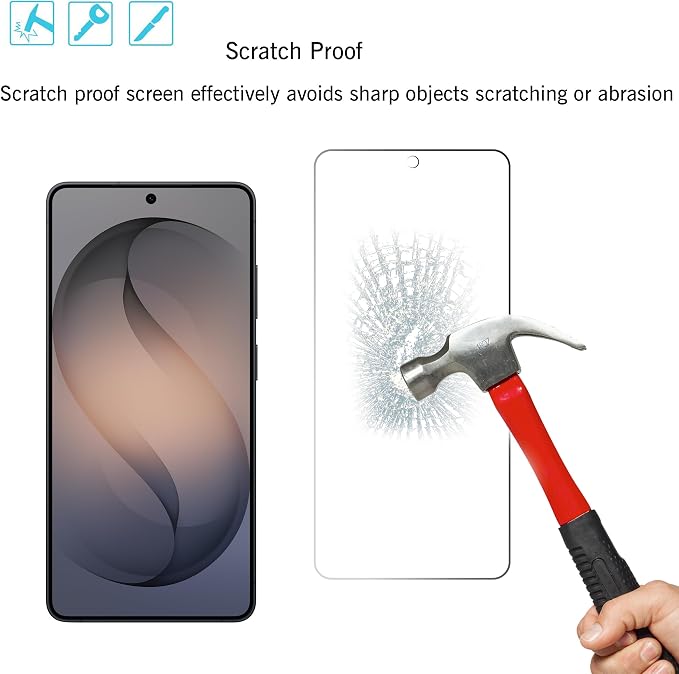 Ailun Screen Protector + Camera Lens Protector for Galaxy S26 Ultra | 3+2 Pack, 6.9 Inch, Tempered Glass, Fingerprint Unlock, 0.25mm Ultra Clear, Case Friendly - Image 3