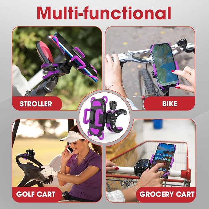 Crescendo CR-30 SlimClip Mic Stand Phone Holder, iPhone Clamp Mount, Pole Phone Mount, Microphone, Music or Drum Stand, Mic/Phone Clip - for iPhone, Samsung Galaxy, Pixel, Any Smartphone (Purple) - Image 7