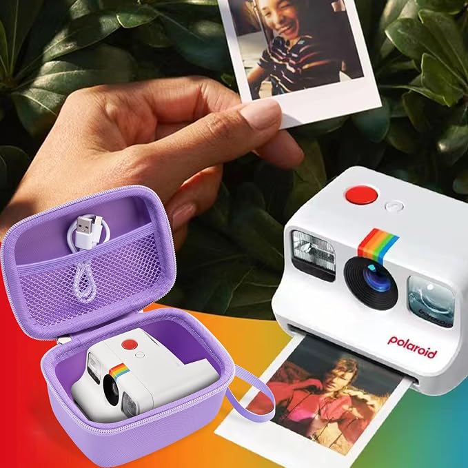 Hard Portable Case Compatible with Polaroid Go 9035 for Generation 2 Instant Print Camera, Film Cameras Storage with Mesh Pocket for Color Films (case only) (Purple) - Image 4