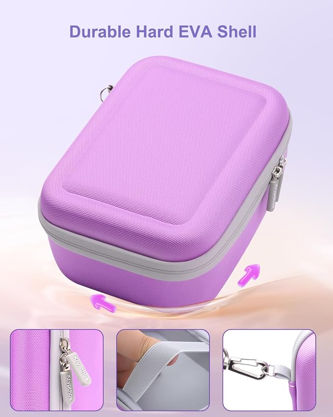Krypthos Kids Instant Print Camera Case for Dylanto for ESOXOFFORE (Violet) | Compatible with ESOXOFFORE, Dylanto, DUDUDRAGON, Zostuic, Gofunly, Cimizi, Paper Storage, Perfect for Gifting, Easy to Carry - Image 6