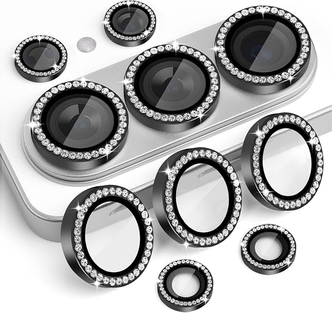 Camera Lens Protector for Samsung Galaxy S26 Ultra, Diamond Black | Tempered Glass, Auto-align Tray, Easy Installation, Case Friendly, Anti-Scratch, HD Clear, Ultra Slim by Rayorcon