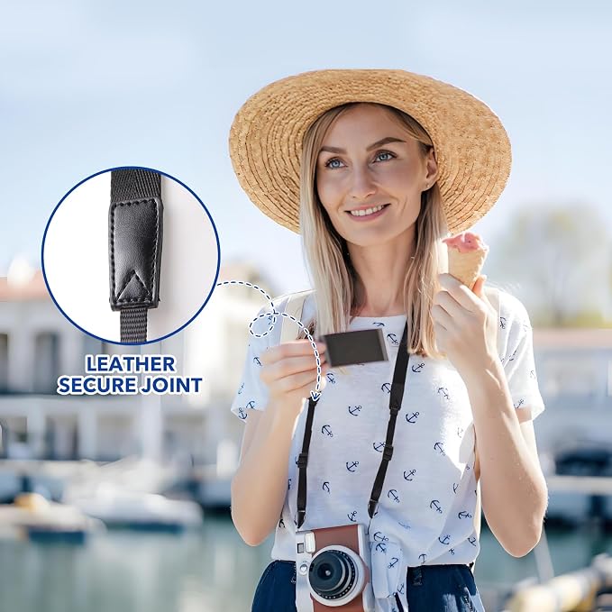 Runhike Camera Strap Compatible with Polaroid,Lightweight Black Camera Neck Strap Replace Compatible with Polaroid with Different Camera Buckles,1PC - Image 7