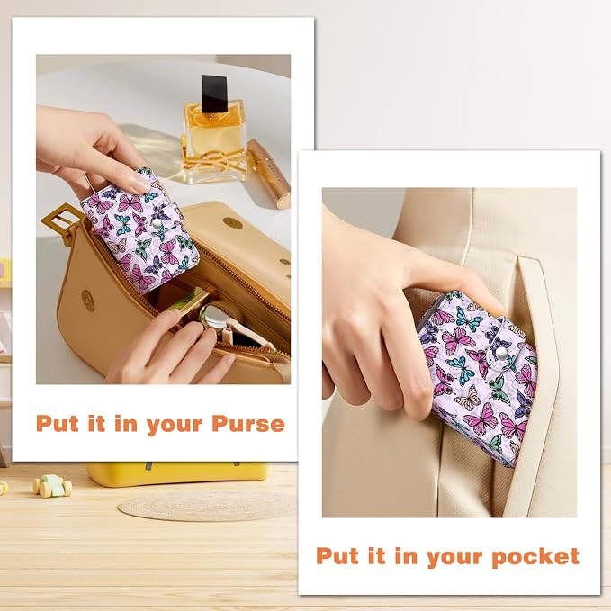 Fintie Mini Photos Album Book for 2x3 Inch Films - 52 Pockets Small Albums | For Fujifilm Instax Mini, Polaroid Hi-Print Pictures, Portable Kpop Photocard Holder, Travel Memory Book, Butterfly - Image 6