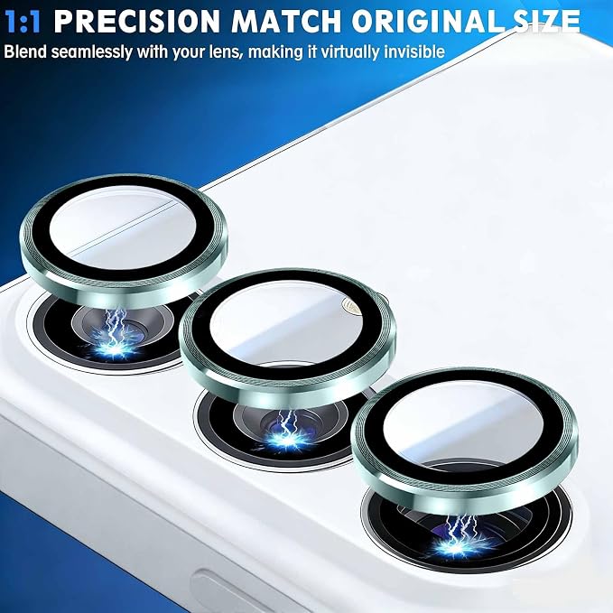 SiHPuoy 2Set Camera Lens Protector for Samsung Galaxy S26/S26 Plus, Green | 9H+ Tempered Glass, Military Grade Shatterproof,Anti-Scratch, Case Friendly,HD Metal Camera Cover,Does not Affect Night Shots - Image 5