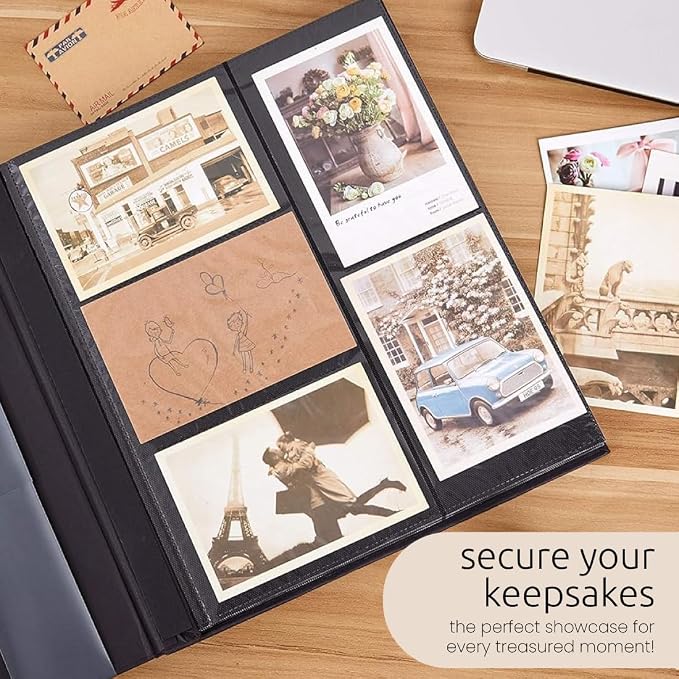 kieragrace KG Jocelyn Photo Album – Black, Holds 400 4" x 6" Photos - Image 3