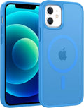FNTCASE for iPhone 12/iPhone 12 Pro Case Ice Blue: Fit for MagSafe | Translucent Magnetic Camera Protection Slim Cases, 14FT Military Grade Drop Tested, Matte Shockproof Cover by FNTCASE