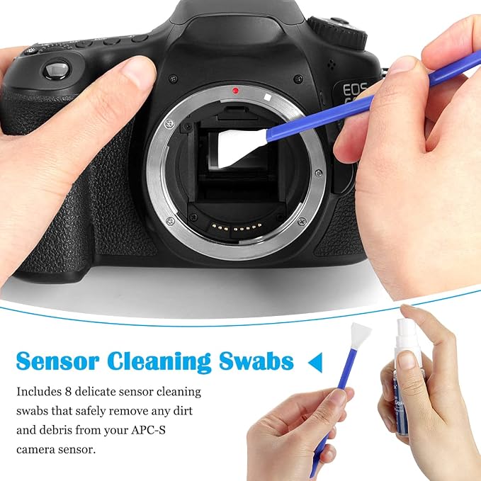 ARVOK Professional Camera Cleaning Kit(32 pcs), Including Air Blower/Cleaning Pen/Cleaning Spray/Cleaning Cloth/Lens Brush, Lens Cleaning Kit for DSLR Cameras Compatible with Canon, Nikon, Sony - Image 5