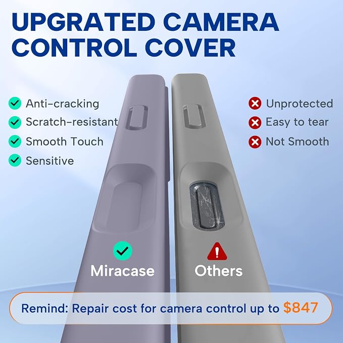 Miracase Silicone & Magnetic for iPhone 17 Pro Max Case, Lavender Gray | Compatible with MagSafe, Camera Control Cover, Premium Silicone Cover Shockproof Drop Protection Phone Case for 17 Pro Max - Image 2