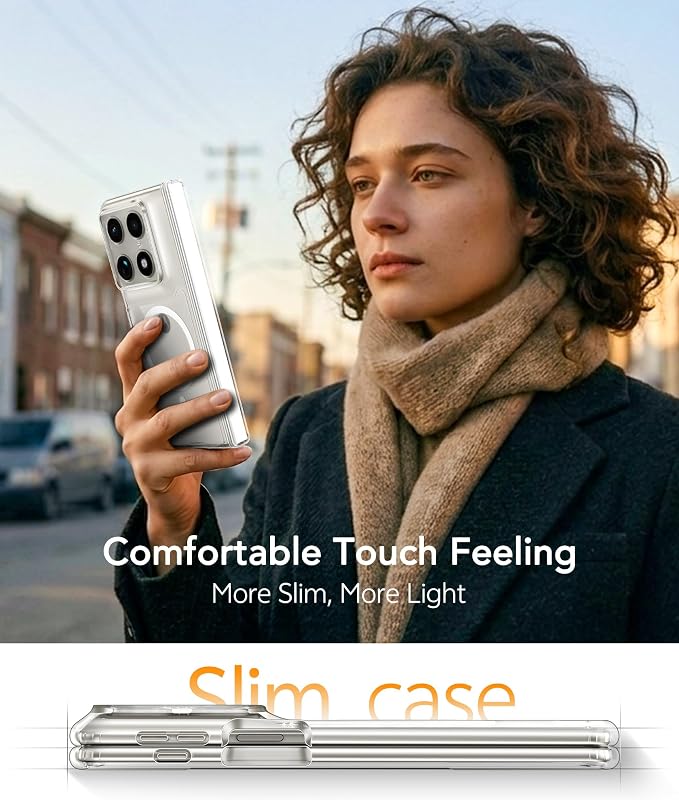 FNTCASE for Motorola Razr Fold Case, Fit for Magsafe, Hinge Protection | Anti Yellowing Magnetic Back, 18FT Military Grade Drop Proof, Protective Phone Cover, Transparent - Image 6