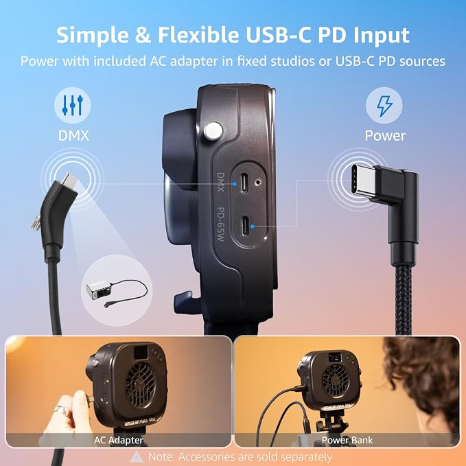 amaran Halo 60x COB LED Video Light,Compact 63W Bi-Color Studio Lighting | 2,700K - 6,500K Bowens Mount, APP Control Continuous Light for Photography,YouTube,Content Creation,Vlog - Image 6