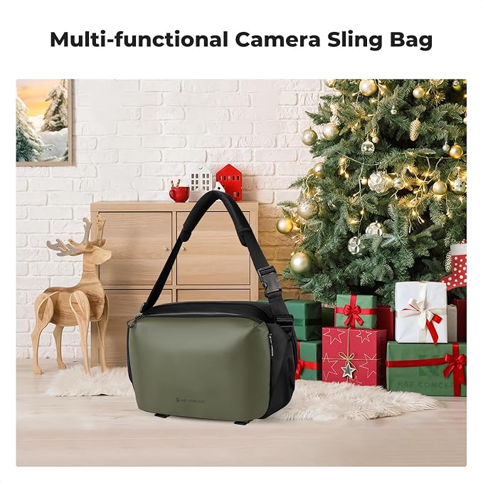 K&F CONCEPT Large Camera Sling Bag, Everyday Shoulder Bag | Multifunction Photography Compact Crossbody DSLR Portable Bag, Compatible for Canon/Nikon/Sony, BS08 - Image 8