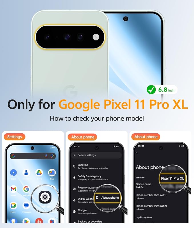 FNTCASE for Google Pixel 11 Pro XL Case, Fit for Magsafe, Screen Protector | Translucent Matte Magnetic Back, 14FT Military Grade Drop Protection, Shockproof Protective Phone Cover, Light Blue - Image 2