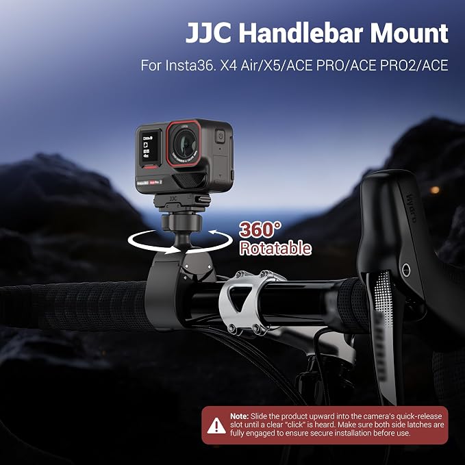 JJC Magnetic Bike Pole Mount for Insta360 Ace Pro 2,with Ball Head | Handlebar Bike Pole Mount Motorcycle Clamp Mount,Lightweight ABS Crab Clamp for Round Pipe Tube Desk - Image 2