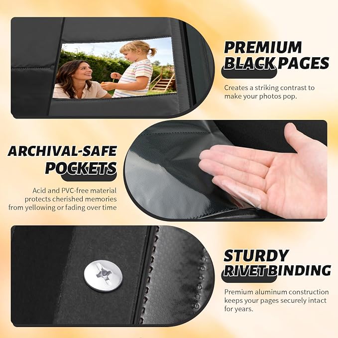 Photo Album 4x6 600 Pockets Photos, Large Capacity Leather Cover Photo Book | Slip-In Horizontal & Vertical Pockets Acid-Free Waterproof Picture Albums Great for Family Baby Wedding Holiday & Anniversary - Image 5