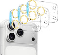 Dengduoduo 3 Pack Camera Lens Protector for iPhone 17 Pro, Tempered Glass, Ultra HD, 9H Hardness, Anti-Scratch, Case Friendly,[No Affect on Night Shots], Glitter Gold by Dengduoduo