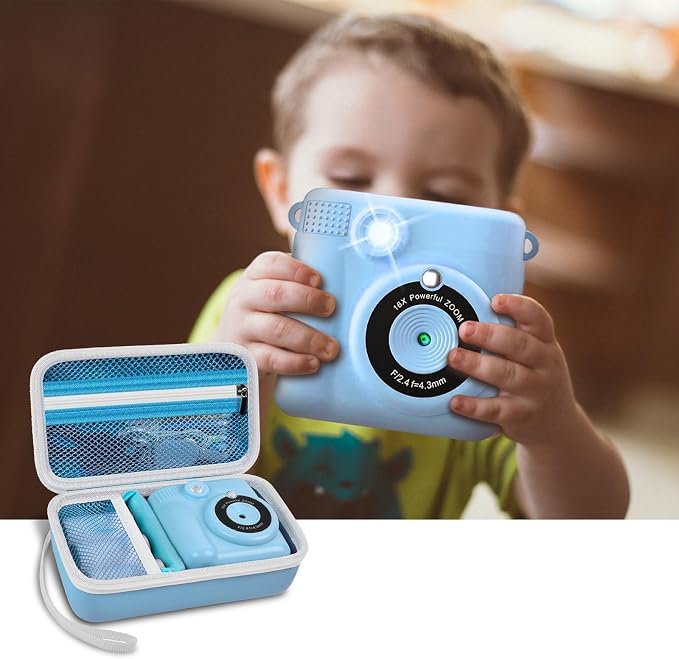 Case Compatible with ESOXOFFORE for Dylanto for Anchioo for WEEFUN for GKTZ for Amzelas for Mafiti Instant Print Camera for Kids, Film Camera Storage Holder Organizer Bag (Box Only)- Blue | For ESOXOFFORE/ for Dylanto/ for WEEFUN/ for Anchioo/ for GKTZ... - Image 7