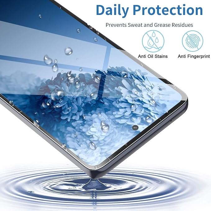 Galaxy S20 FE Screen Protector and Camera Protector, [3 Screen Protectors+3 Camera Protectors][Support Fingerprint] Tempered Glass Screen Protector for Samsung Galaxy S20 FE 5G/4G - Image 4