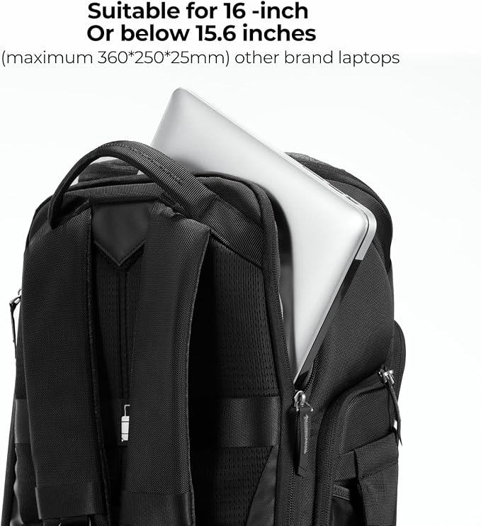 K&F CONCEPT Camera Backpack, 22L Expandable Camera Bag with Rain Cover | with Tripod Holder & 15.6in Laptop Compartment, Quick Access & Water Resistant for Canon/Nikon/Sony/DJI/DSLR Mirrorless, B06 - Image 7
