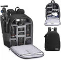 Cwatcun Camera Backpack Bag Water-resistant DSLR SLR for Canon/Nikon/Sony | Professional for SLR DSLR Mirrorless Camera Bag Case And Lens And1DSLR body+3-5 lenses+flash+tripod+14" iPad. by FocusonCameraBag