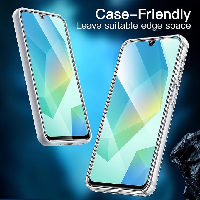 JETech Screen Protector for Galaxy A16, with Camera Lens Protector, 2+2Pack | HD Clear Tempered Glass, Anti-Scratch Protection - Image 7