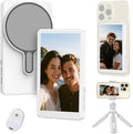 Wireless Magnetic Selfie Monitor Screen for iPhone 16 & older & Android | Bluetooth Remote Control; 1800mAh; Up to 3 Hours Runtime (Not for Google Pixel) by GISOTU
