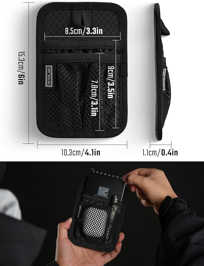 TACTICAL_GEEK EDC Organizer Board, Anti-Slip Elastic Woven Board, Utility Bag Insert Panel for Small Gear, Backpack Accessories (TCM4-Black) - Image 3