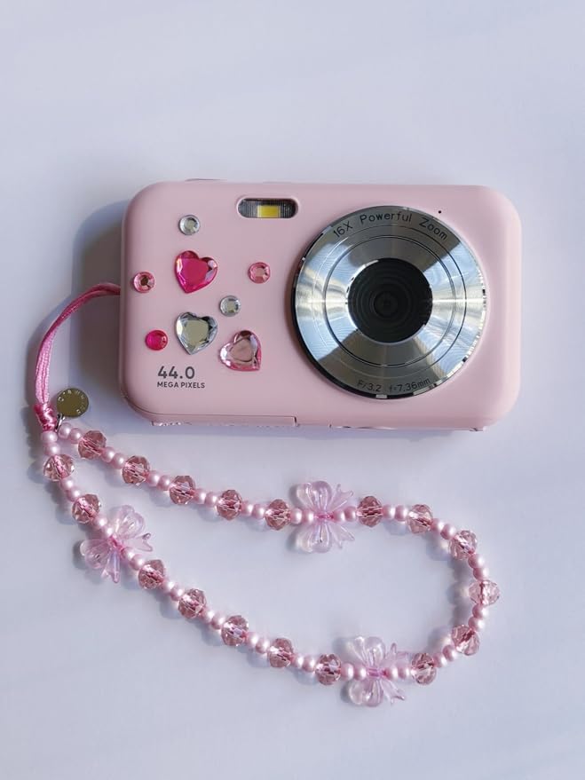 Drawwind Phone Charm Strap Cute Wrist Straps Cell Phone Charm String Y2K Aesthetic Lanyard Wristlet Chain for Case Camera AirPods Bags Keychains (Pink Bow) - Image 6