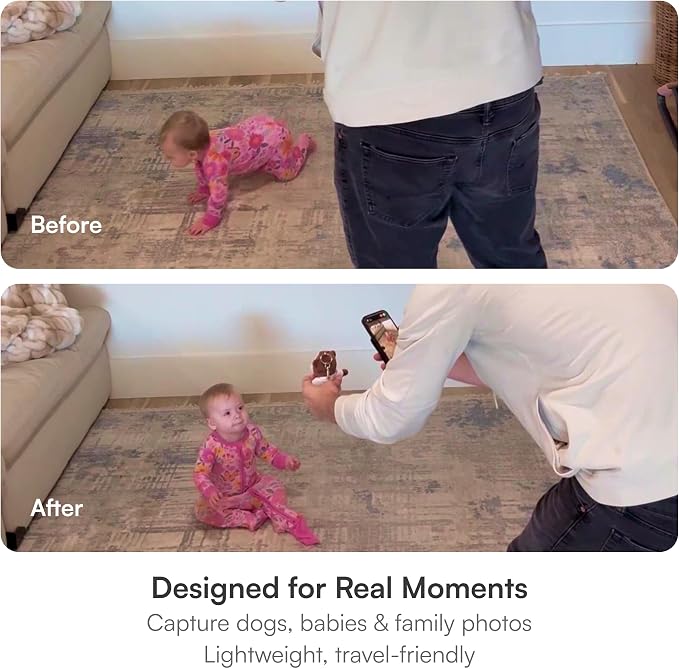 Dog Camera Attention Grabber, Photo Prop for Pet Photography, Baby and Newborn Photos, Plush Squeaker Bluetooth Shutter Release Remote, Attention Getter, iPhone & Android - Image 4