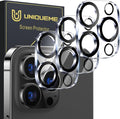 UniqueMe NEW 2022 with iPhone 12 Pro Max Camera Lens Protector-Black | Tempered Glass, Case Friendly, Scratch-Resistant, Does Not Affect Night Shots, 3 Pack,6.7 inch by UniqueMe