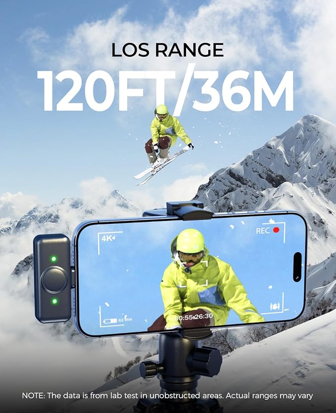 Magnetic Wireless Lav Mic for iPhone: Noise-Free Recording | Hi-Fi Recording Vlogging Recording - Wireless lavalier microphone for Android - Plug & Play for Content Creator - Image 7