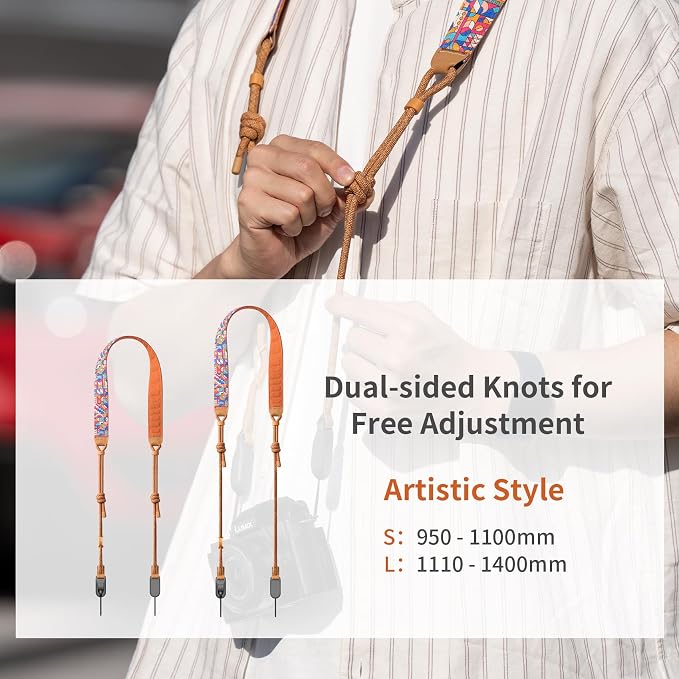 PGYTECH Camera Strap Air Artistic Style for Mirrorless (Tribal Geometric) | Lightweight & Adjustable Quick-Release Camera Shoulder/Neck Strap for Street & Travel for Sony Alpha 6700/ Fujifilm X-T30 III - Image 5