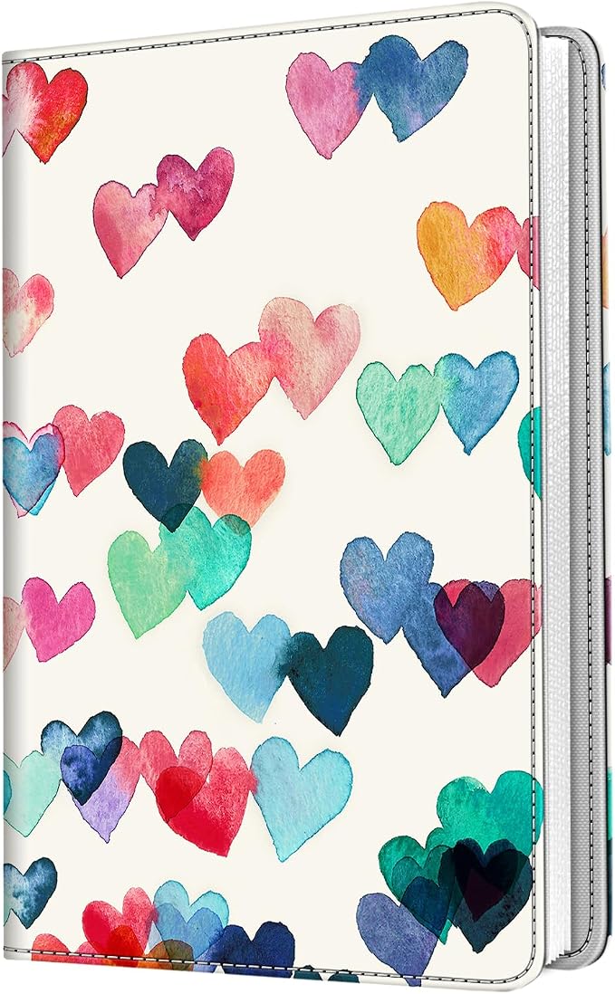 Fintie Photo Album for 3.5x4.25 Inch Polaroid Films, 64 Pockets | For Fujifilm Instax Wide Films, Polaroid Now+, Flip I-Type 600 Sx-70 Photos, Small Wallet Album, Memory Book, Raining Hearts by Fintie
