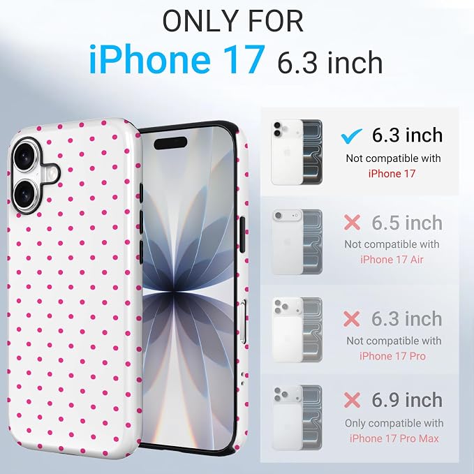 TPU Phone Case for iPhone 17, MagSafe Wireless Charging Compatible, Shockproof Slim Fit Protective Cover with Anti-Yellowing & Raised Camera Protection (Point 3, iPhone 17(6.3")) - Image 2