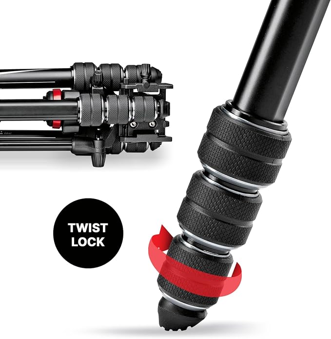 Manfrotto Befree Live Twist, Travel Tripod in Aluminum with Twist Closure, Camera Tripod for DSLR, Mirrorless, Reflex Cameras and Video Cameras, Camera and Video Accessories | Video Accessories, Reflex Cameras, Camera for DSLR - Image 6
