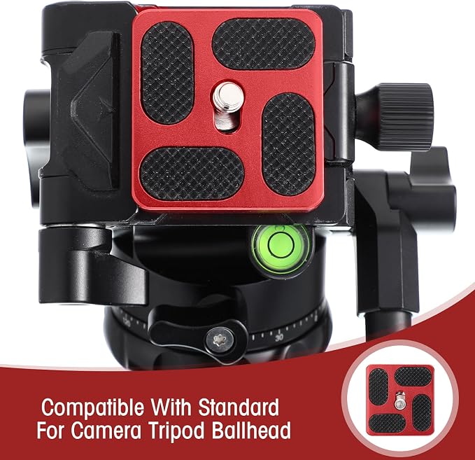 Frienda Quick Release Plate Tripod 1/4-20 DSLR,Pu40,Red | Tripod Mount Plate, Camera Tripod Mount for DSLR Camera Tripod Ball Head , Metal, 1.9 x 1.5 x 0.4 Inch - Image 6