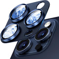 Camera Lens Protector for iPhone 16/15/14 Pro Max & 16/15/14 Pro | Blue Titanium, Aluminum Alloy, 9H+ Glass Camera Cover, Nano Reinforced Adhesive, Anti-Drop, Anti-Scratch, Case Friendly by WumigooProducts