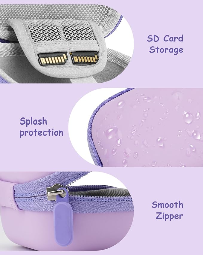 SQERO Camera Case for Digital Camera CAMKORY DC403/KODAK PIXPRO FZ55/FZ45 | SD Card Storage Travel Carry Cute Case Bag Small, Anti-Shock Dot Protection - Image 3