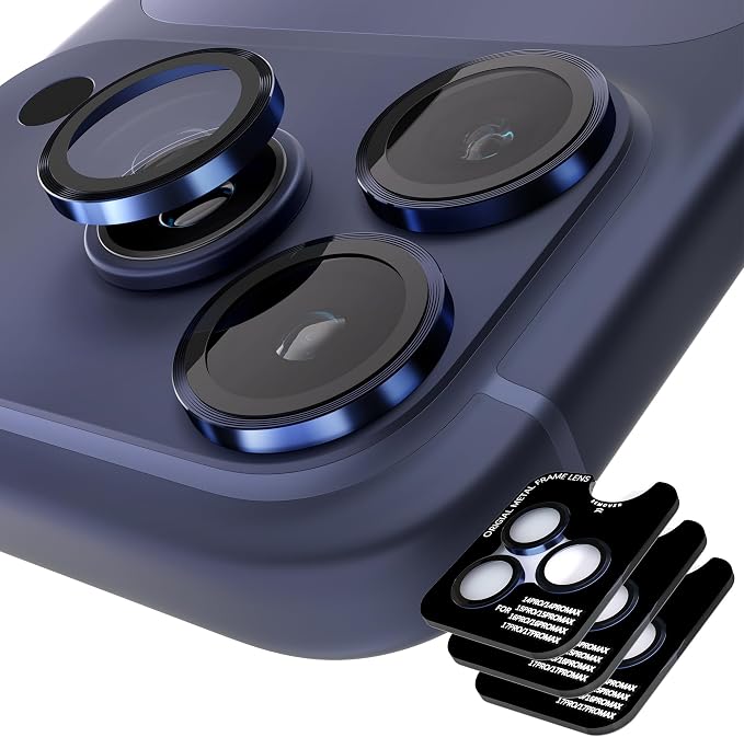 (3 Sets) Orzero Camera Lens Protector Compatible for iPhone 17 Pro&17 Pro Max&16 Pro&16 Pro Max&15 Pro&15 Pro Max&14 Pro&14 Pro Max, [EZ Install] [Case-Friendly] 9H Tempered Glass CD Pattern Lens Cover, Military-Grade Shockproof, HD Clarity Anti-Glare ... by JumpIntoOrzeroLet%E2%80%99sExploreLikeNeverBefore