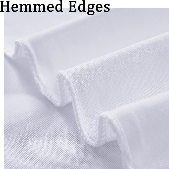 NSSONBEN 10x10 ft Wrinkle Free White Backdrop Curtains for Parties, Polyester Photo Backdrop Drapes 2 Panels 5x10ft for Wedding Birthday Party Photography Background Indoor Outdoor - Image 4